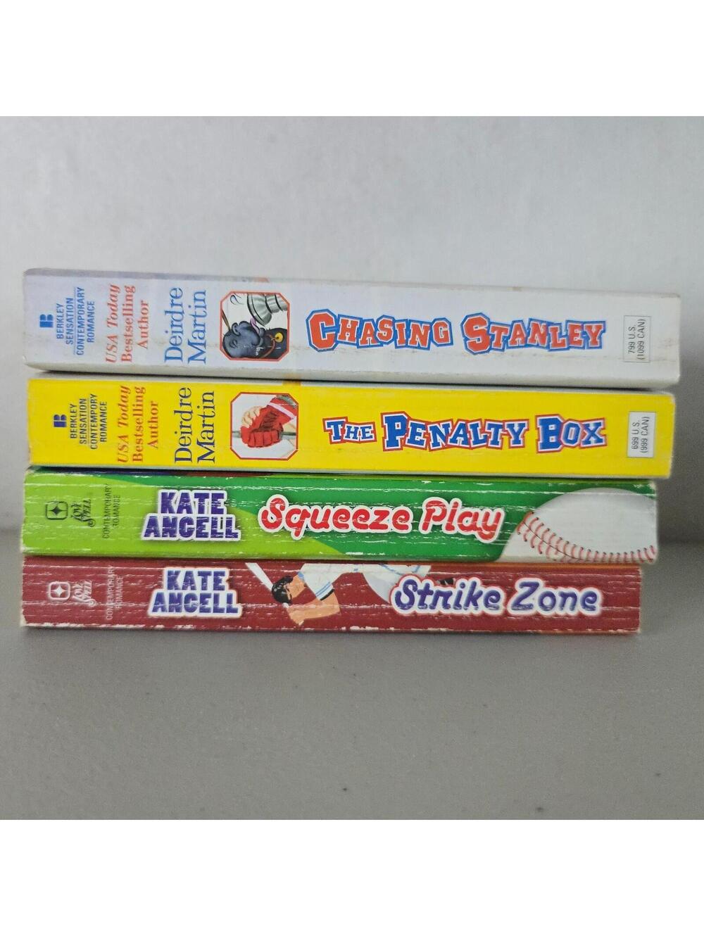 4 Sports Contemporary Romance Books Hockey Baseball Kate Angell Deirdre Martin